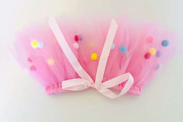 Pink Pom Pom Dog Tutu Skirt (XS) Online now