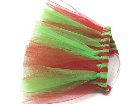 Red and Green Christmas Dog Tutu Skirt (XS) Online Hot Sale