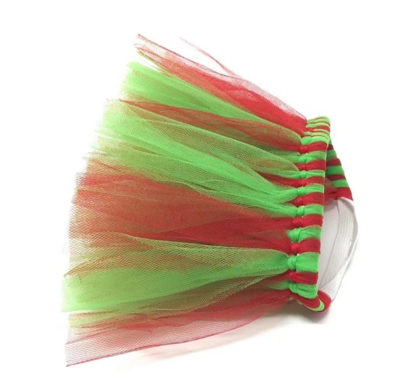 Red and Green Christmas Dog Tutu Skirt (XS) Online Hot Sale