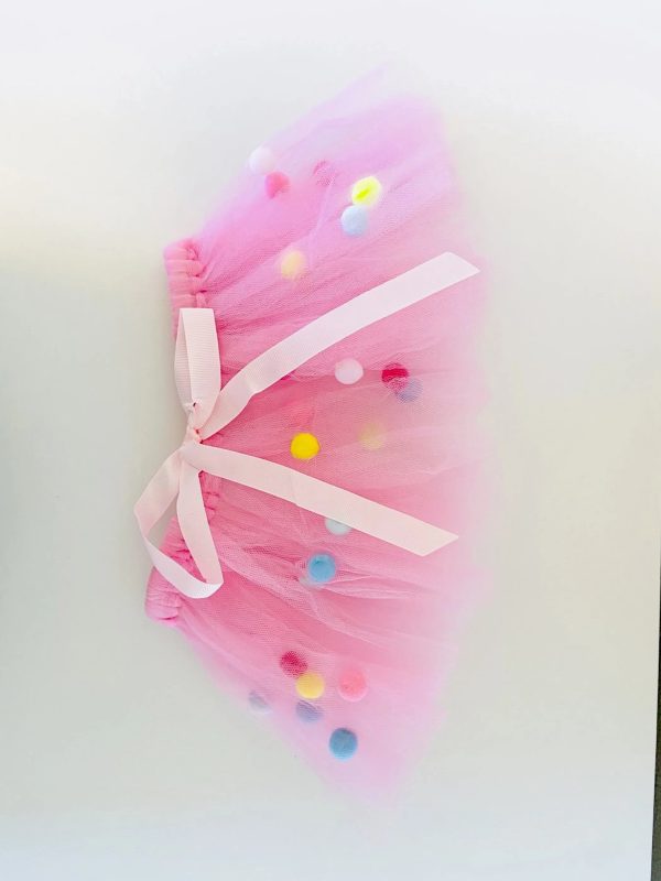 Pink Pom Pom Dog Tutu Skirt (XS) Online now