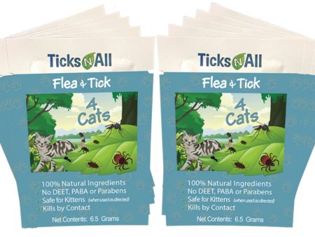 All Natural Flea and Tick Wipes 4 Cats (10 count.) For Cheap