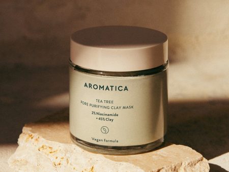 AROMATICA Tea Tree Pore Purifying Clay Mask 2% Niacineamide + 45% Clay 120g For Discount