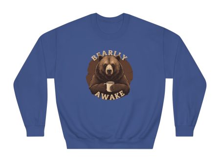 Bearly Awake Unisex DryBlend® Crewneck Sweatshirt - EmpressKorea Online Hot Sale