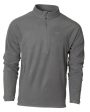 Banded Waffle Fleece 1 4 Zip Gray Online