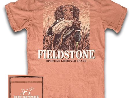 Fieldstone Youth Tee Fetch Em Up Terracotta on Sale