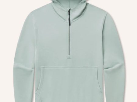 Southern Marsh Youth Angle Active Half Zip Hoodie Seafoam on Sale