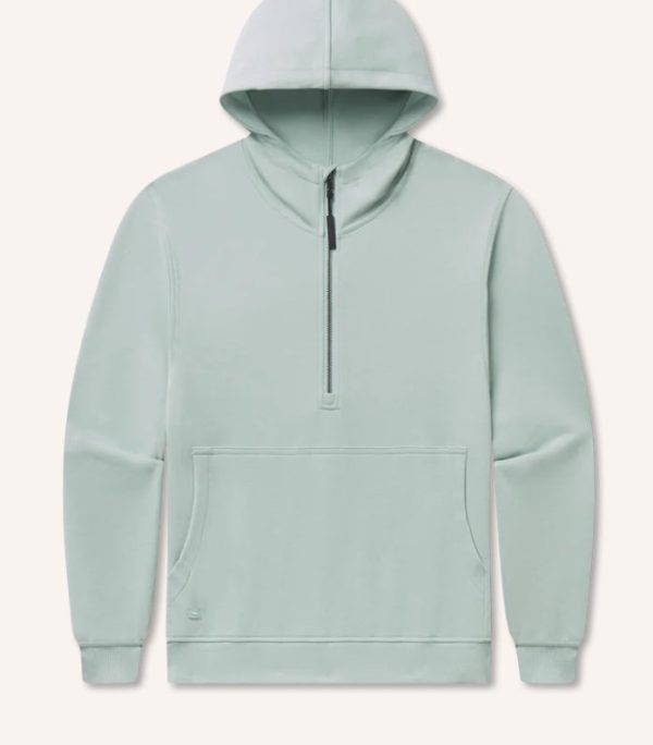 Southern Marsh Youth Angle Active Half Zip Hoodie Seafoam on Sale