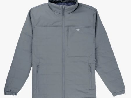 Aftco Crosswind Puff Jacket Charcoal Hot on Sale