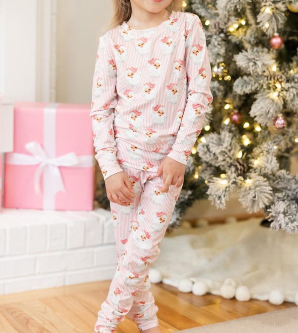 Mary Square PJ Set Kids Santa Baby Cheap