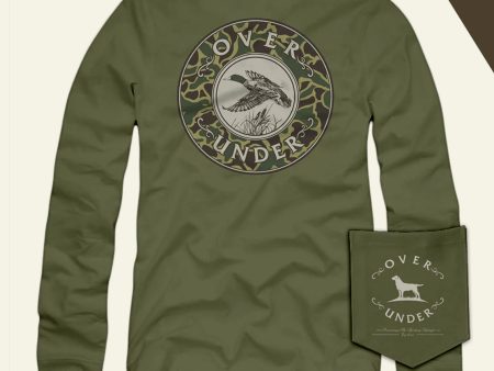 Over under L S youth mallard shoot II tee - moss Cheap