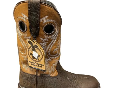 Georgia Boot Work Brown And Orange GB00671 For Discount