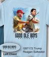 Trump Reagan Fishing T-Shirt  Blue Fashion