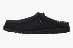 Heydude Wally Slip Stretch Canvas Black Black Shoes For Cheap