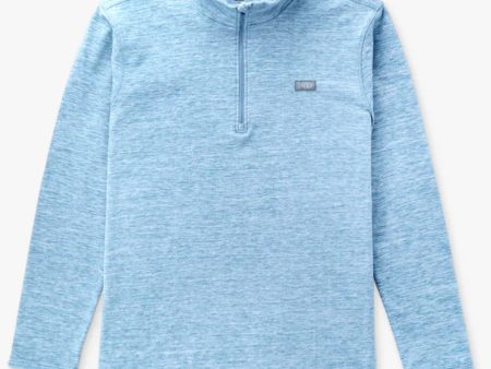 Aftco Coastal Layer 1 4 Zip  Pullover Airforce Blue Heather For Sale