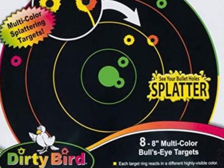 Dirty bird 20 8” Bullseye Targets Multicolor Splatter Targets Fashion