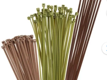 Allen 15823 Hunting Blind Cable Ties 100Pk Green Brown, Burlap For Sale