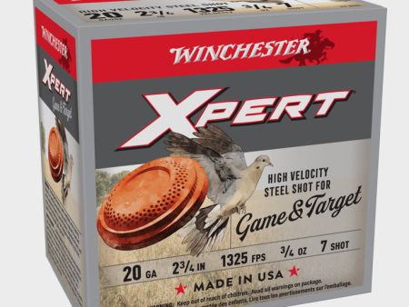 Winchester X-Pert Steel Shot 20g 2-3 4” #7 WE20GT7 Cheap