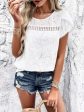 Ninexis Round Neck Short Sleeve Top White Discount